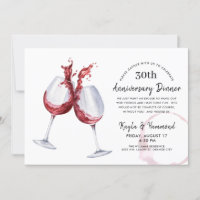 Dîner d'anniversaire de vin rouge