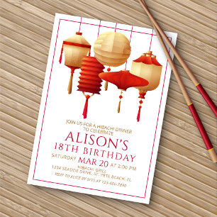 Invitation Dîner d'anniversaire Hibachi