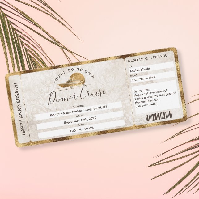 Invitation Dîner de croisière avec pass Coupon surprise (Créateur téléchargé)