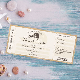 Invitation Dîner de croisière avec pass Coupon surprise