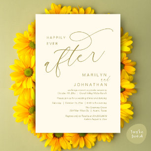 Invitation Dîner de danse de fête de mariage heureux à jamais