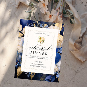 Invitation Dîner de dégustation de vins de la Marine Blue Flo