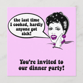 Invitation Dîner de fête amusant