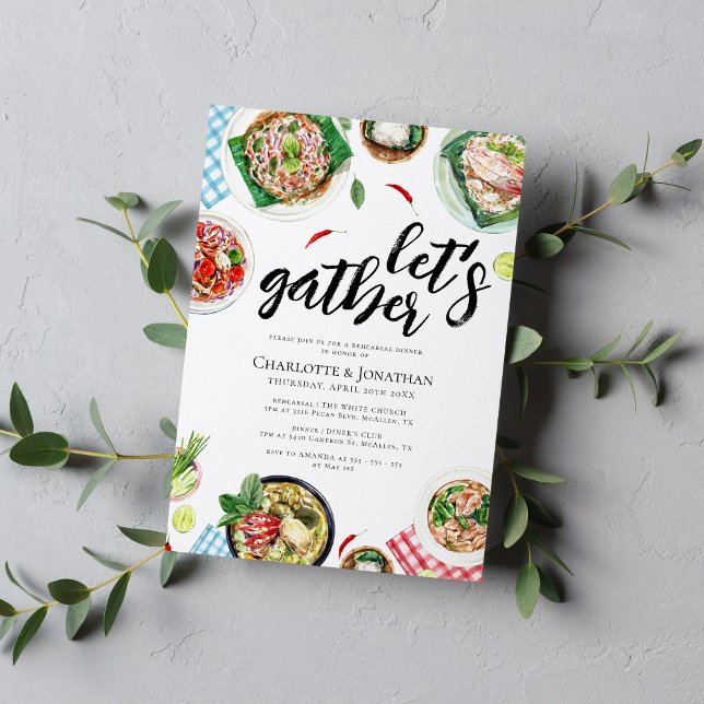 Invitation Dîner de fête thaïlandais (Créateur téléchargé)