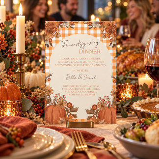 Invitation Dîner de Friendsgiving pour la fête de Thanksgivin
