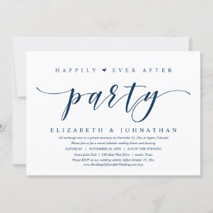 Invitation Dîner de fuite de noces, fête pour toujours heureu