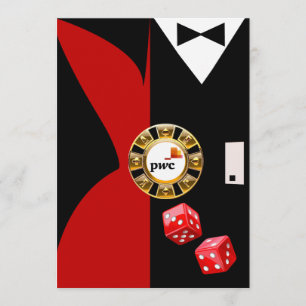 Invitation Dîner de gala dansant PwC Casino Royale Vegas Swan