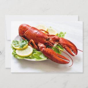 Invitation dîner de homard au texte personnalisé