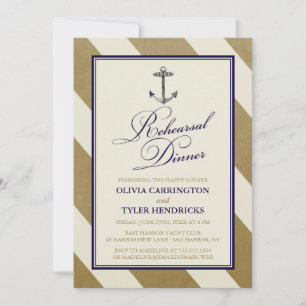 Invitation Dîner de la Marine Nautique et de la Répétition d'