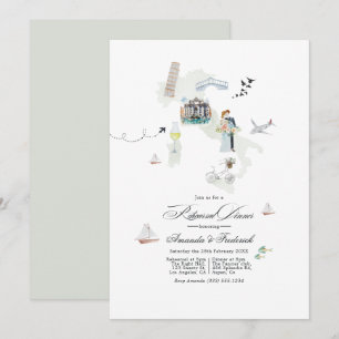 Invitation Dîner de la répétition de mariage Italie