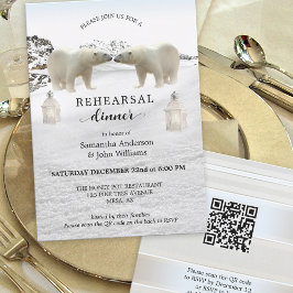 Invitation Dîner de la répétition d'hiver de l'ours polaire