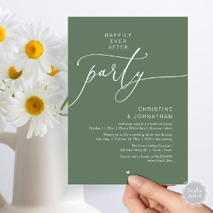 Invitation Dîner de mariage et soirée dansante dans un bonheu