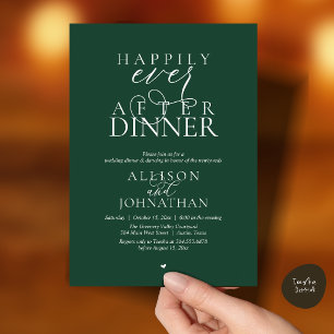 Invitation Dîner de mariage moderne Forest Happily Ever After