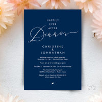 Dîner de Mariage Moderne Heureux Pour Toujours Réc