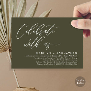 Invitation Dîner de mariage romantique, Célébrez avec nous