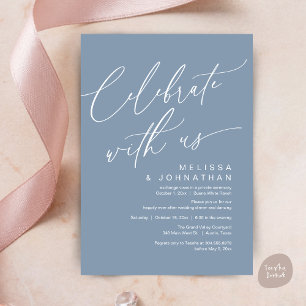 Invitation Dîner de mariage romantique, Célébrez avec nous