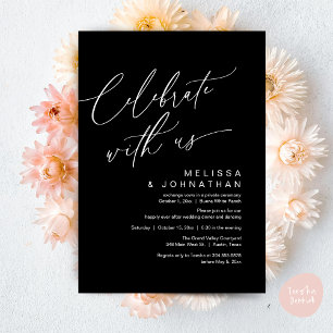 Invitation Dîner de mariage romantique, Célébrez avec nous