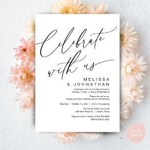 Invitation Dîner de Mariage Romantique, Célébrez avec nous