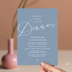 Invitation Dîner de mariage romantique moderne et heureux pou