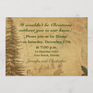 Invitation Dîner de Noël design