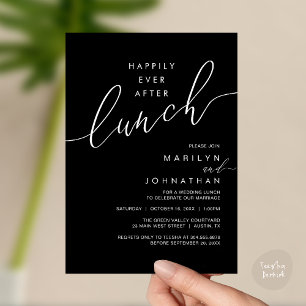Invitation Dîner de réception de mariage heureux pour toujour