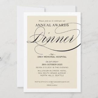 Invitation DÎNER DE REMISE DES PRIX événement professionnel é