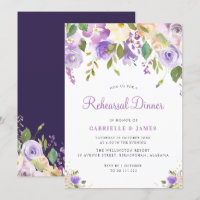 Dîner de répétition à la peinture violet et pêche 