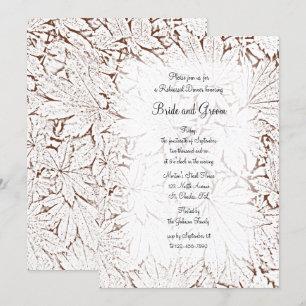 Invitation Dîner de répétition Abstrait des Feuilles d'érable