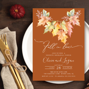 Invitation Dîner De Répétition Automne En Amour
