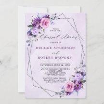 Dîner de répétition aux tons violets rose vif