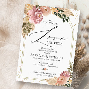 Invitation Dîner de répétition Boho tout ce dont vous avez be