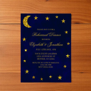 Invitation Dîner de répétition céleste