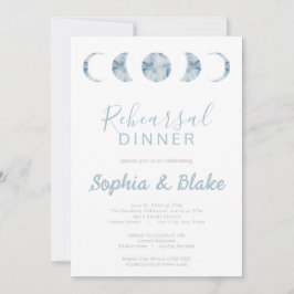 Invitation Dîner de répétition céleste - Phases de lune minim
