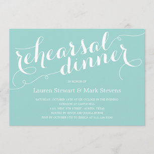 Invitation Dîner de répétition chic plein d'énergie Invitatio