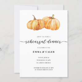 Invitation Dîner de répétition Citrouille d'automne