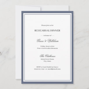 Invitation Dîner de répétition classique et élégant