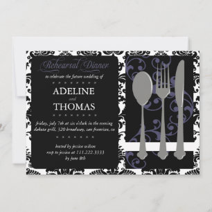 Invitation Dîner de répétition Damas :Invitation
