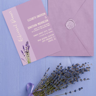 Invitation Dîner de répétition d'amour de la lavande