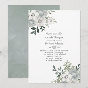 Invitation Dîner de répétition d'arôme d'aquarelle