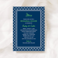 Dîner de répétition de bateau nautique vert marine