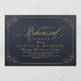 Invitation Dîner de répétition de calligraphie élégante de la