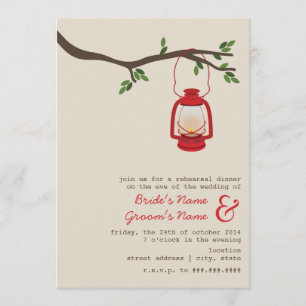 Invitation Dîner de répétition de camping de région sauvage