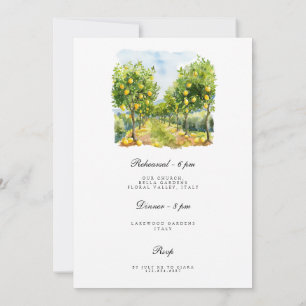 Invitation Dîner de répétition de citron méditerranéen Invita