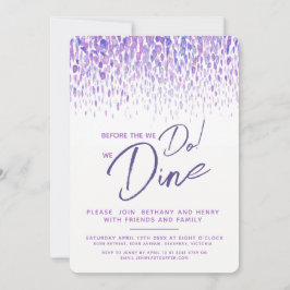 Invitation Dîner de répétition de dab violet avant de faire