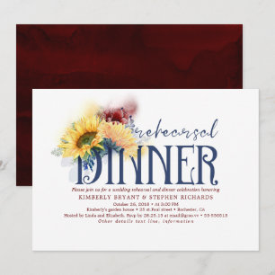 Invitation Dîner de répétition de la Chute Bleue de la Marine