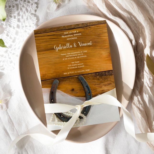 Invitation Dîner de répétition de la grange de campagne et de (Créateur téléchargé)