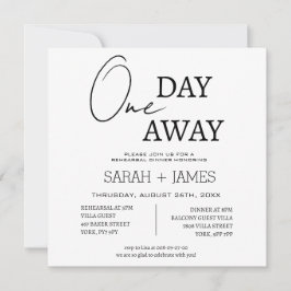 Invitation Dîner de répétition de la journée moderne Carré Ma