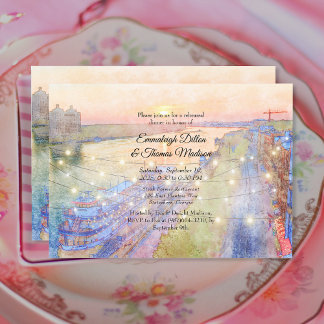 Invitation Dîner de répétition de la rue Savannah GA River