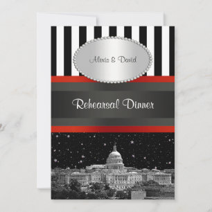 Invitation Dîner de répétition de la skyline de Washington DC