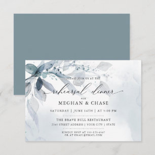 Invitation Dîner de répétition de l'aquarelle en feuillage Tu